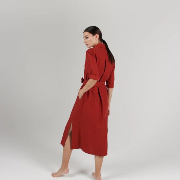Par en Par convertible wrap dress in Rust XS - Picture 4 of 8